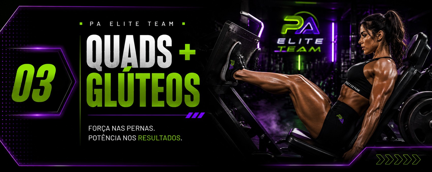Treino 3 — Quads + Glúteos