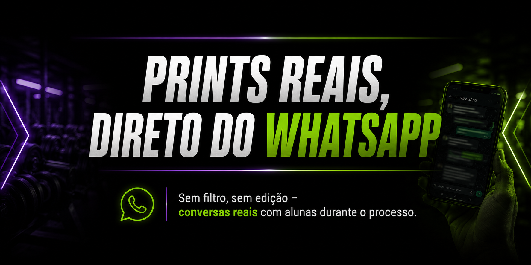 Prints reais direto do WhatsApp